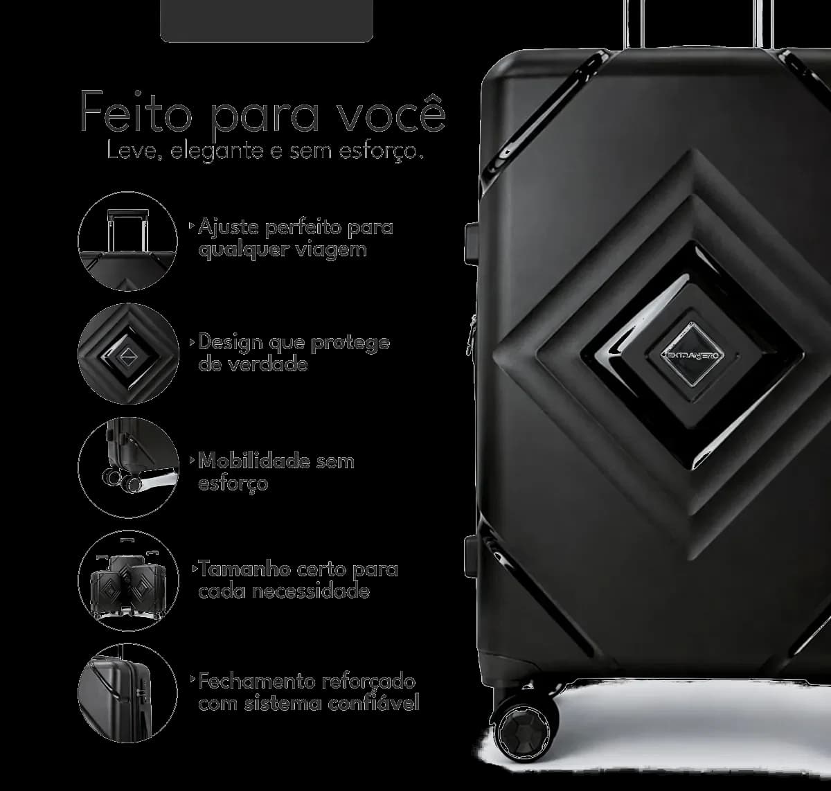 Mala Extranjero EX601 Preto